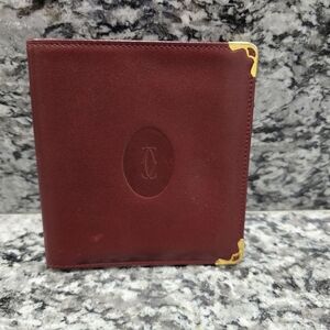 Cartier Embossed Burgundy  Wallet